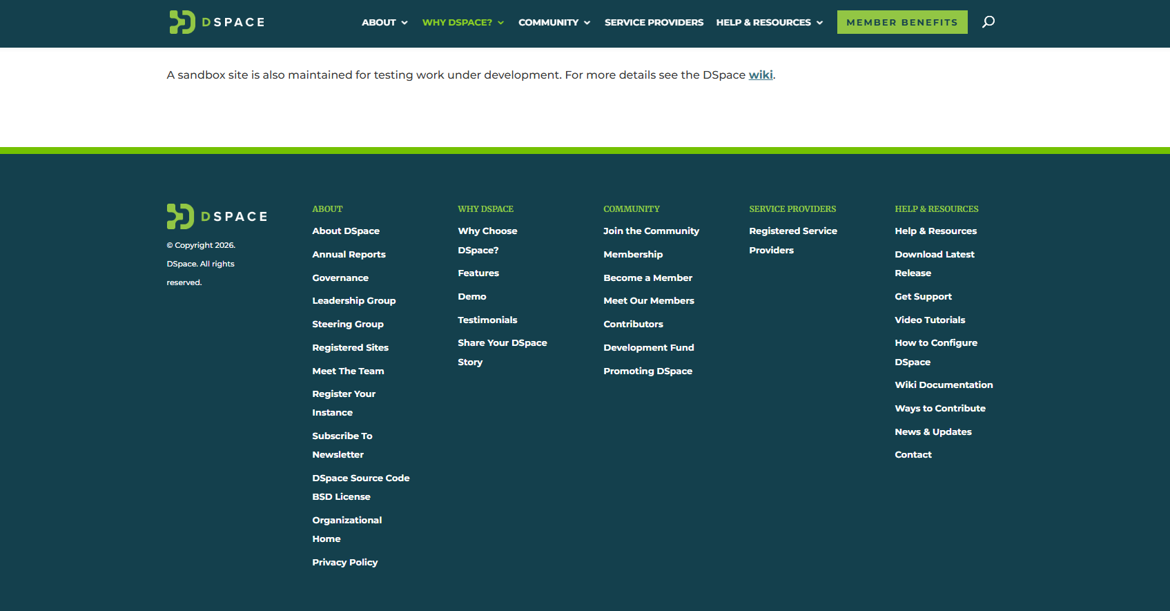 Centre for Management Development DSpace installation screenshot
